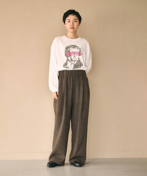 kha:ki(カーキ)の「「KHA:KI / カーキ」L/S TEE -CLASSICAL-(Tシャツ/カットソー・レディース・ホワイト/グレー/ブラック・FREE)」の10枚目の写真