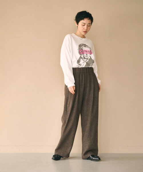 kha:ki(カーキ)の「「KHA:KI / カーキ」L/S TEE -CLASSICAL-(Tシャツ/カットソー・レディース・ホワイト/グレー/ブラック・FREE)」の12枚目の写真
