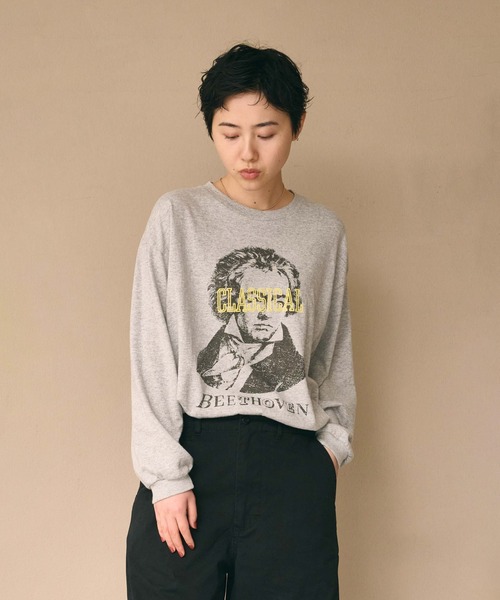 kha:ki(カーキ)の「「KHA:KI / カーキ」L/S TEE -CLASSICAL-(Tシャツ/カットソー・レディース・ホワイト/グレー/ブラック・FREE)」の15枚目の写真