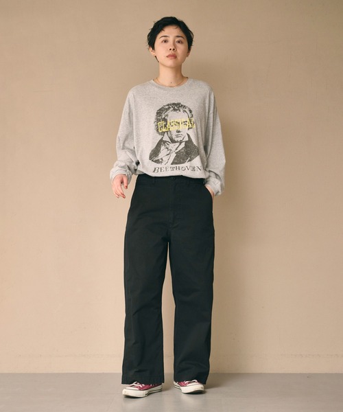 kha:ki(カーキ)の「「KHA:KI / カーキ」L/S TEE -CLASSICAL-(Tシャツ/カットソー・レディース・ホワイト/グレー/ブラック・FREE)」の16枚目の写真