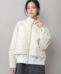オーガニックコットン×ナイロンツイル ハリントンフライトジャケット