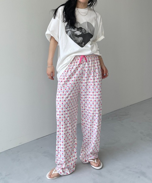 wee9s(ウィークス)の「Couple chill tee / カップルチルティー(Tシャツ/カットソー・レディース・ベビーピンク/ブラック/アイボリー・FREE)」の15枚目の写真