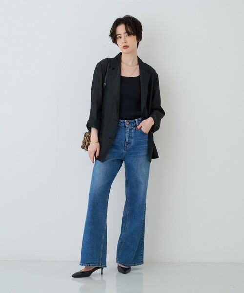 Rouge vif(ルージュヴィフ)の「シアーライトジャケット(テーラードジャケット・レディース・ブラウン/ブラック/ベージュ・フリー)」の20枚目の写真