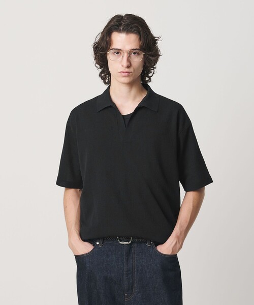 BEAUTY&YOUTH UNITED ARROWS(ビューティーアンドユースユナイテッドアローズ)の「KNITEE リネンブレンド メリノ スキッパー ニット Tシャツ ウォッシャブル(ニット/セーター・メンズ・ブラック/ライトグレー/イエロー・S/L/M/XL)」の15枚目の写真