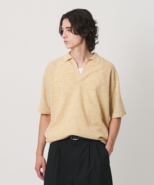 BEAUTY&YOUTH UNITED ARROWS(ビューティーアンドユースユナイテッドアローズ)の「KNITEE リネンブレンド メリノ スキッパー ニット Tシャツ ウォッシャブル(ニット/セーター・メンズ・ブラック/ライトグレー/イエロー・S/L/M/XL)」の17枚目の写真