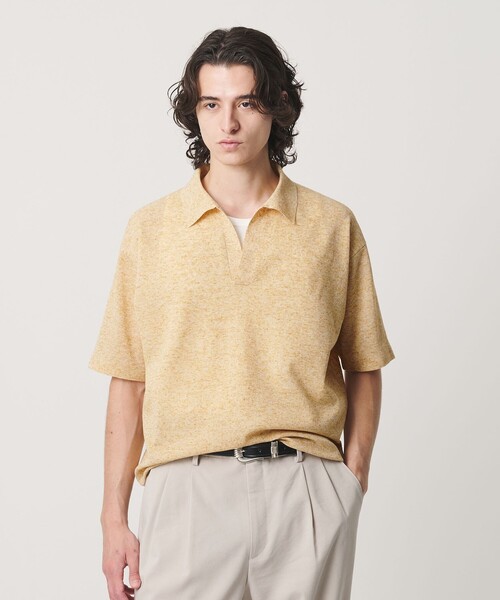 BEAUTY&YOUTH UNITED ARROWS(ビューティーアンドユースユナイテッドアローズ)の「KNITEE リネンブレンド メリノ スキッパー ニット Tシャツ ウォッシャブル(ニット/セーター・メンズ・ブラック/ライトグレー/イエロー・S/L/M/XL)」の20枚目の写真