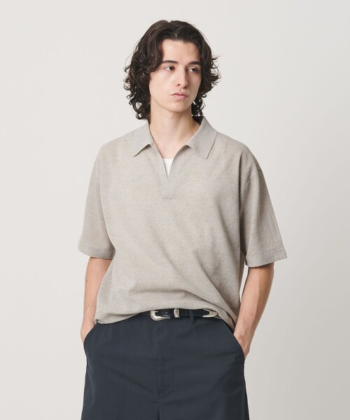 BEAUTY&YOUTH UNITED ARROWS(ビューティーアンドユースユナイテッドアローズ)の「KNITEE リネンブレンド メリノ スキッパー ニット Tシャツ ウォッシャブル(ニット/セーター・メンズ・ブラック/ライトグレー/イエロー・S/L/M/XL)」の22枚目の写真