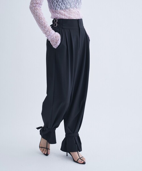 CODE A（コードエー）の「bound edge pants（その他パンツ・レディース・ブラウン系その他/ブラック・34/36/38）」の3枚目の写真