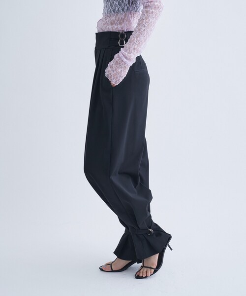 CODE A（コードエー）の「bound edge pants（その他パンツ・レディース・ブラウン系その他/ブラック・34/36/38）」の4枚目の写真