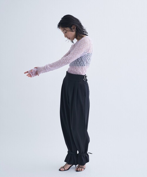 CODE A（コードエー）の「bound edge pants（その他パンツ・レディース・ブラウン系その他/ブラック・34/36/38）」の6枚目の写真