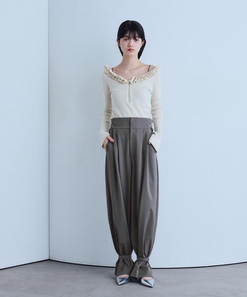 CODE A（コードエー）の「bound edge pants（その他パンツ・レディース・ブラウン系その他/ブラック・34/36/38）」の15枚目の写真
