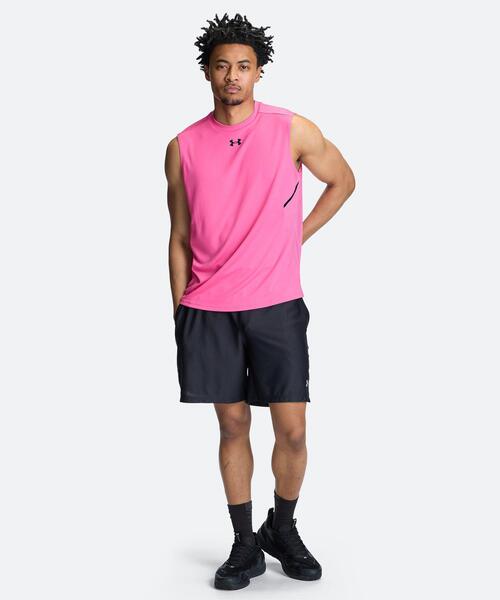 UNDER ARMOUR(アンダーアーマー)の「UAアーマードライ スリーブレス シャツ(トレーニング/メンズ)(タンクトップ・メンズ・ピンク系・2XL/M/XL/S/L)」の3枚目の写真