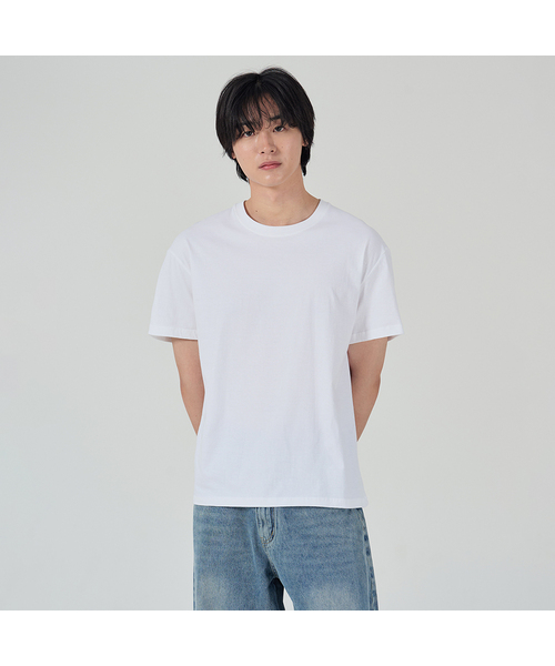 OWSA(オウサ)の「ベーシック無地半袖Tシャツ6色(Tシャツ/カットソー・メンズ・ホワイト/ブラック/ネイビー/ブラウン/グレー/チャコール・MEDIUM/LARGE/X-LARGE)」の1枚目の写真