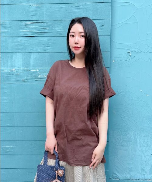 OWSA(オウサ)の「ベーシック無地半袖Tシャツ6色(Tシャツ/カットソー・メンズ・ホワイト/ブラック/ネイビー/ブラウン/グレー/チャコール・MEDIUM/LARGE/X-LARGE)」の11枚目の写真