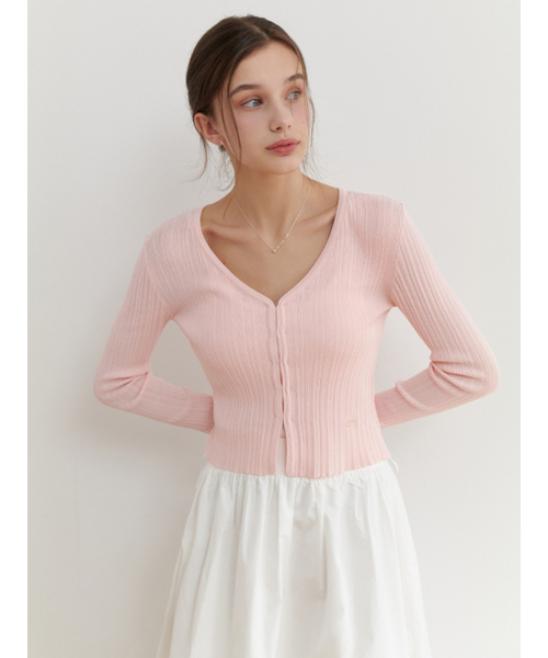 RE_L(リエル)の「Drawing v cardigan (pink)(カーディガン/ボレロ・レディース・その他・MEDIUM/SMALL)」の6枚目の写真