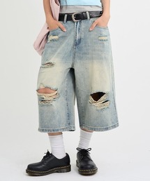 raucohouse（ラウコハウス）の「ダメージ バミューダ デニムパンツ（その他パンツ）」