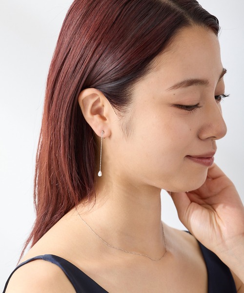 CALIN　STANDARD（カリンスタンダード）の「◆金属アレルギー対応◆◆made in japan◆【痛くない】【落ちにくい】【ストレスフリーな着け心地】　ドロップキュービックジルコニア　ループフィットイヤリング（イヤリング・レディース・シルバー/ゴールド/ピンクゴールド・FREE）」の12枚目の写真
