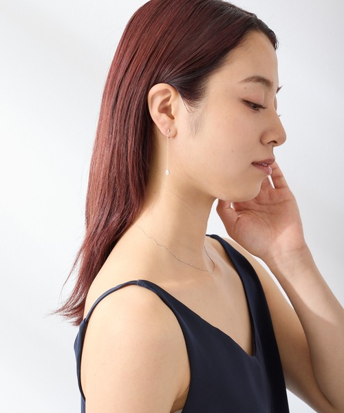 CALIN　STANDARD（カリンスタンダード）の「◆金属アレルギー対応◆◆made in japan◆【痛くない】【落ちにくい】【ストレスフリーな着け心地】　ドロップキュービックジルコニア　ループフィットイヤリング（イヤリング・レディース・シルバー/ゴールド/ピンクゴールド・FREE）」の15枚目の写真
