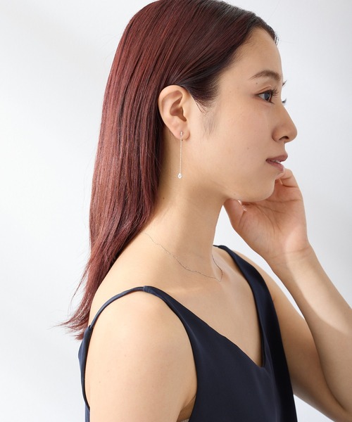 CALIN　STANDARD（カリンスタンダード）の「◆金属アレルギー対応◆◆made in japan◆【痛くない】【落ちにくい】【ストレスフリーな着け心地】　ドロップキュービックジルコニア　ループフィットイヤリング（イヤリング・レディース・シルバー/ゴールド/ピンクゴールド・FREE）」の16枚目の写真