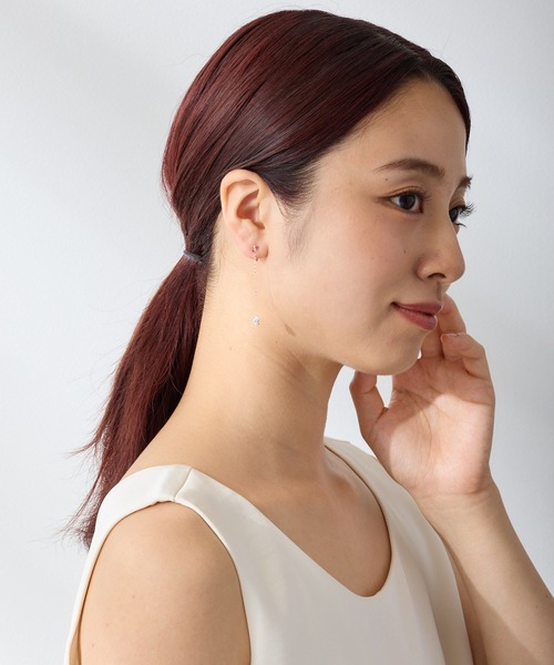 CALIN　STANDARD（カリンスタンダード）の「◆金属アレルギー対応◆◆made in japan◆【痛くない】【落ちにくい】【ストレスフリーな着け心地】　ドロップキュービックジルコニア　ループフィットイヤリング（イヤリング・レディース・シルバー/ゴールド/ピンクゴールド・FREE）」の22枚目の写真