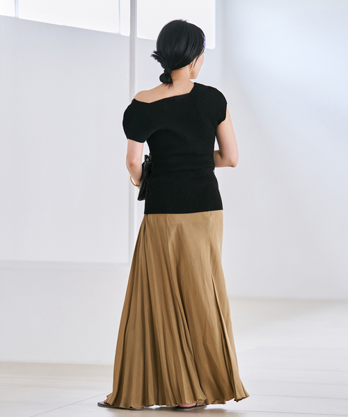 plage（プラージュ）の「《追加》Washable Fibril ロングスカート 3（スカート・レディース・キャメル/チャコールグレー・34/38/36）」の13枚目の写真