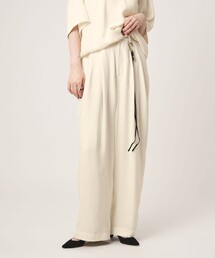 conte | ＜conte＞スエードライク タックワイドパンツ WHITE(その他パンツ)
