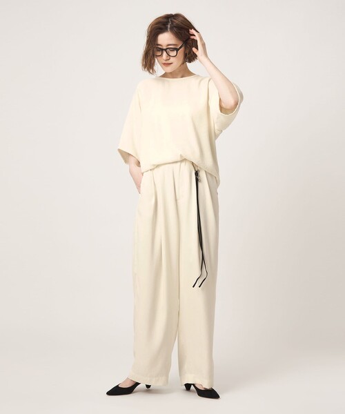 conte(コンテ)の「<conte>スエードライク タックワイドパンツ WHITE(その他パンツ・レディース・ホワイト・38/36)」の7枚目の写真
