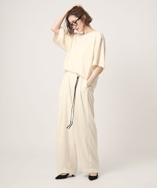 conte(コンテ)の「<conte>スエードライク タックワイドパンツ WHITE(その他パンツ・レディース・ホワイト・38/36)」の8枚目の写真