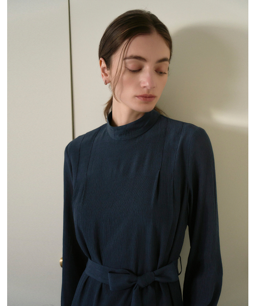 GIEMAR（ジエマル）の「ハーフネックドレス ネイビー（ワンピース・レディース・その他・SMALL/MEDIUM）」の2枚目の写真