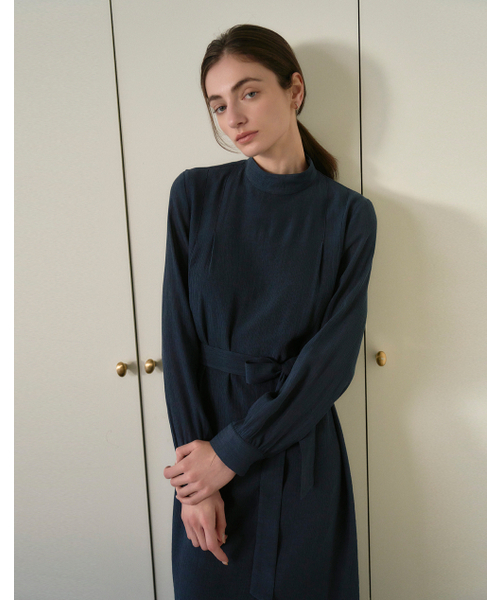 GIEMAR（ジエマル）の「ハーフネックドレス ネイビー（ワンピース・レディース・その他・SMALL/MEDIUM）」の3枚目の写真