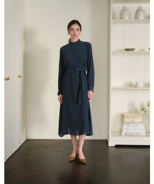 GIEMAR（ジエマル）の「ハーフネックドレス ネイビー（ワンピース・レディース・その他・SMALL/MEDIUM）」の4枚目の写真
