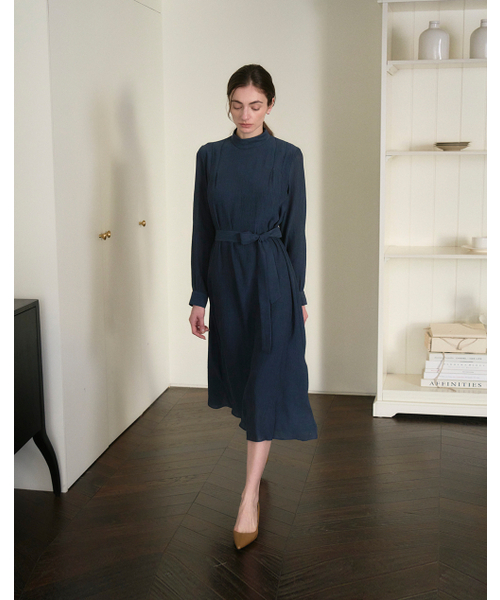 GIEMAR（ジエマル）の「ハーフネックドレス ネイビー（ワンピース・レディース・その他・SMALL/MEDIUM）」の5枚目の写真