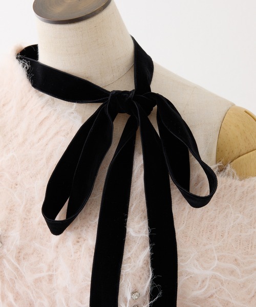 one after another NICE CLAUP(ワンアフターアナザーナイスクラップ)の「【Premium order】ふわモテジュエルニットミニワンピ(ワンピース・レディース・ブラック/ブラウン/ピンク/イエロー/アイボリー・FREE)」の12枚目の写真