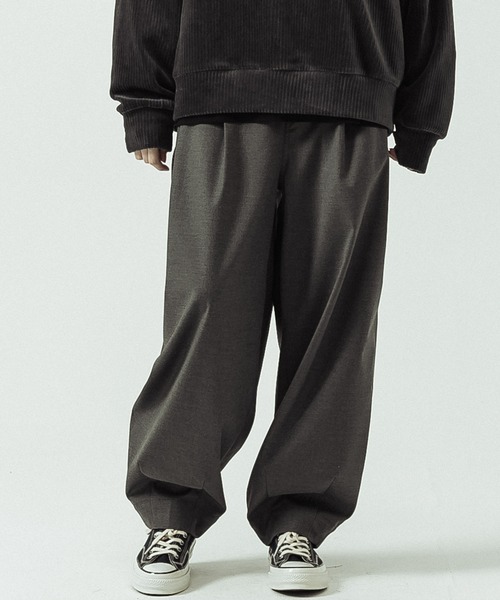 SLICK(スリック)の「【SLICK/スリック】T/R Stretch Gabardine Wide Two Tuck Balloon Pants/T/R ストレッチギャバジン ワイド2タックバルーンパンツ/(スラックス・メンズ・チャコールグレー/ブラウン/ブラック・2/3/1)」の21枚目の写真
