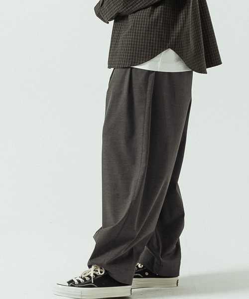 SLICK(スリック)の「【SLICK/スリック】T/R Stretch Gabardine Wide Two Tuck Balloon Pants/T/R ストレッチギャバジン ワイド2タックバルーンパンツ/(スラックス・メンズ・チャコールグレー/ブラウン/ブラック・2/3/1)」の22枚目の写真