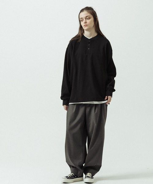 SLICK(スリック)の「【SLICK/スリック】T/R Stretch Gabardine Wide Two Tuck Balloon Pants/T/R ストレッチギャバジン ワイド2タックバルーンパンツ/(スラックス・メンズ・チャコールグレー/ブラウン/ブラック・2/3/1)」の5枚目の写真