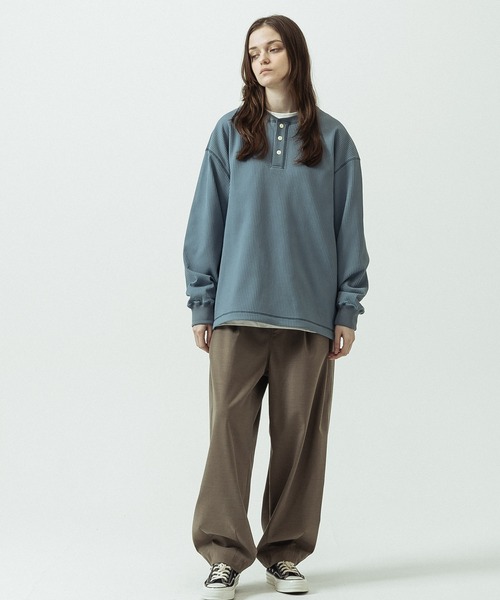 SLICK(スリック)の「【SLICK/スリック】T/R Stretch Gabardine Wide Two Tuck Balloon Pants/T/R ストレッチギャバジン ワイド2タックバルーンパンツ/(スラックス・メンズ・チャコールグレー/ブラウン/ブラック・2/3/1)」の7枚目の写真