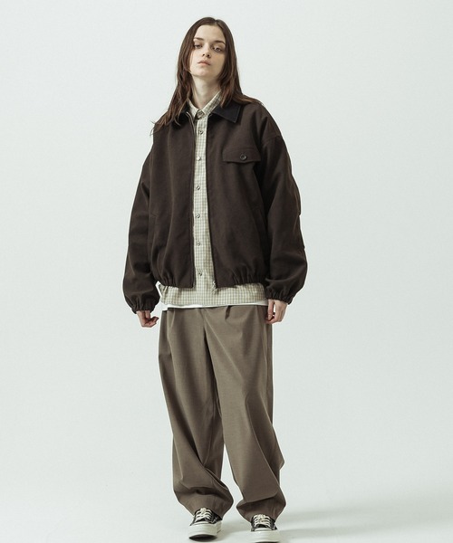 SLICK(スリック)の「【SLICK/スリック】T/R Stretch Gabardine Wide Two Tuck Balloon Pants/T/R ストレッチギャバジン ワイド2タックバルーンパンツ/(スラックス・メンズ・チャコールグレー/ブラウン/ブラック・2/3/1)」の11枚目の写真