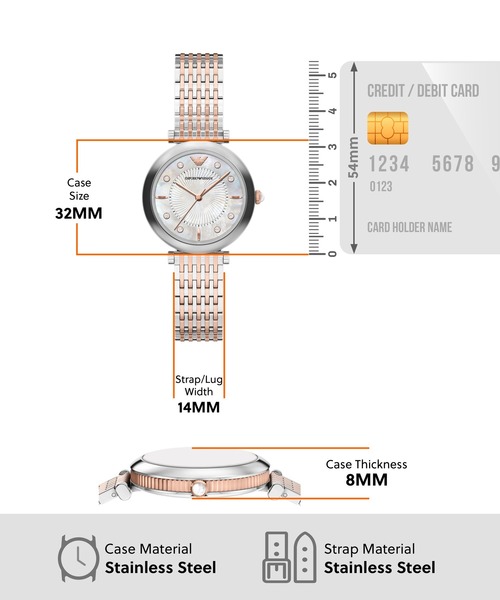 EMPORIO ARMANI（エンポリオアルマーニ）の「エンポリオ・アルマーニ 腕時計 レディース アナログ ステンレス AR11808（アナログ腕時計・レディース・マルチ・FREE）」の13枚目の写真