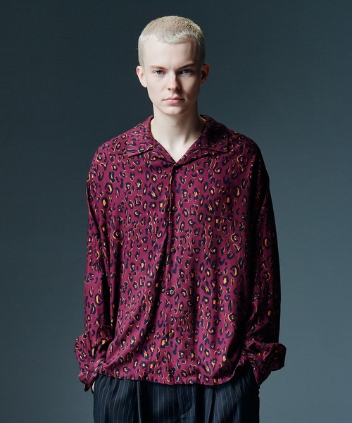 glamb(グラム)の「Glamorous Leopard Shirt / グラマラスレオパードシャツ(シャツ/ブラウス・メンズ・ワイン/ホワイト/ミント・S/M/L)」の3枚目の写真