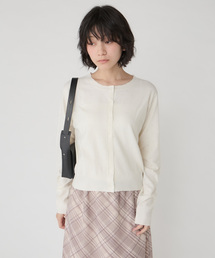 Unblend（アンブレンド）の「【Unblend】スカラップ パターンメッシュ コンパクトニットカーディガン（カーディガン/ボレロ）」