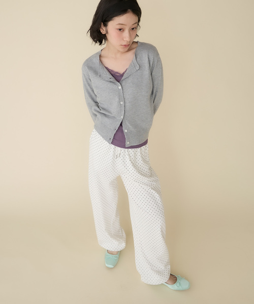 Unblend(アンブレンド)の「【Unblend】スカラップ パターンメッシュ コンパクトニットカーディガン(カーディガン/ボレロ・レディース・杢グレー/プラム/ライトブルー/オフホワイト/ブラック系・FREE)」の14枚目の写真