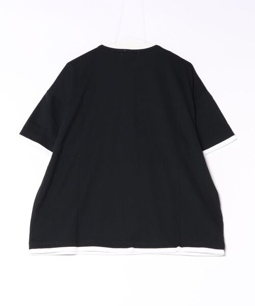 NOWLE(ノウル)の「【NOWLE】フェイクツーピース ヘンリーネック半袖 Tシャツ / スマートリラックス レイヤード トップス(Tシャツ/カットソー・メンズ・グレー/ブラック・LARGE/X-LARGE/MEDIUM)」の14枚目の写真