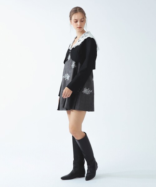 Ray BEAMS(レイビームス)の「レース カラー ボレロ ジャケット(その他アウター・レディース・シルバー/ブラック・0/1)」の11枚目の写真