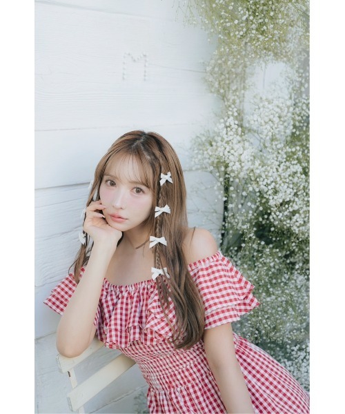 MISTREASS（ミストレアス）の「Gingham Check Double Ruffle Dress（ワンピース・レディース・ブラック/レッド・FREE）」の7枚目の写真