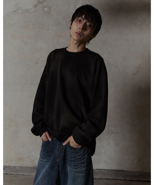 THUMB(ダム)の「ヘビーワッフル ロングスリーブ(ブラック/チャコール)(Tシャツ/カットソー・メンズ・ブラック/チャコール・1/2/3)」の8枚目の写真