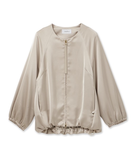 Audie a Muses(オーディアミューズ)の「ふっくらギャザーディテールジップアップブルゾン(ブルゾン・レディース・ベージュ/ネイビー・FREE)」の10枚目の写真