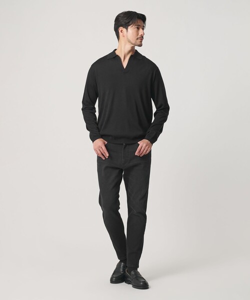 BEAUTY&YOUTH UNITED ARROWS(ビューティーアンドユースユナイテッドアローズ)の「【WEB限定 WARDROBE SMART】マシーンウォッシャブル ウールミックス スキッパー ニット(ニット/セーター・メンズ・ブラック/ダークグレー/ナチュラル・S/XL/L/M)」の5枚目の写真