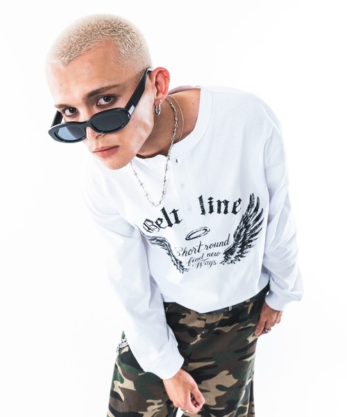 SHORT ROUND(ショートラウンド)の「SHORT ROUND/【26年秋冬新作】グラフィックヘンリーネックT(Tシャツ/カットソー・メンズ・ブラック系その他/その他1/ホワイト・MEDIUM/LARGE)」の19枚目の写真