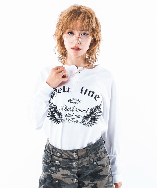 SHORT ROUND(ショートラウンド)の「SHORT ROUND/【26年秋冬新作】グラフィックヘンリーネックT(Tシャツ/カットソー・メンズ・ブラック系その他/その他1/ホワイト・MEDIUM/LARGE)」の22枚目の写真